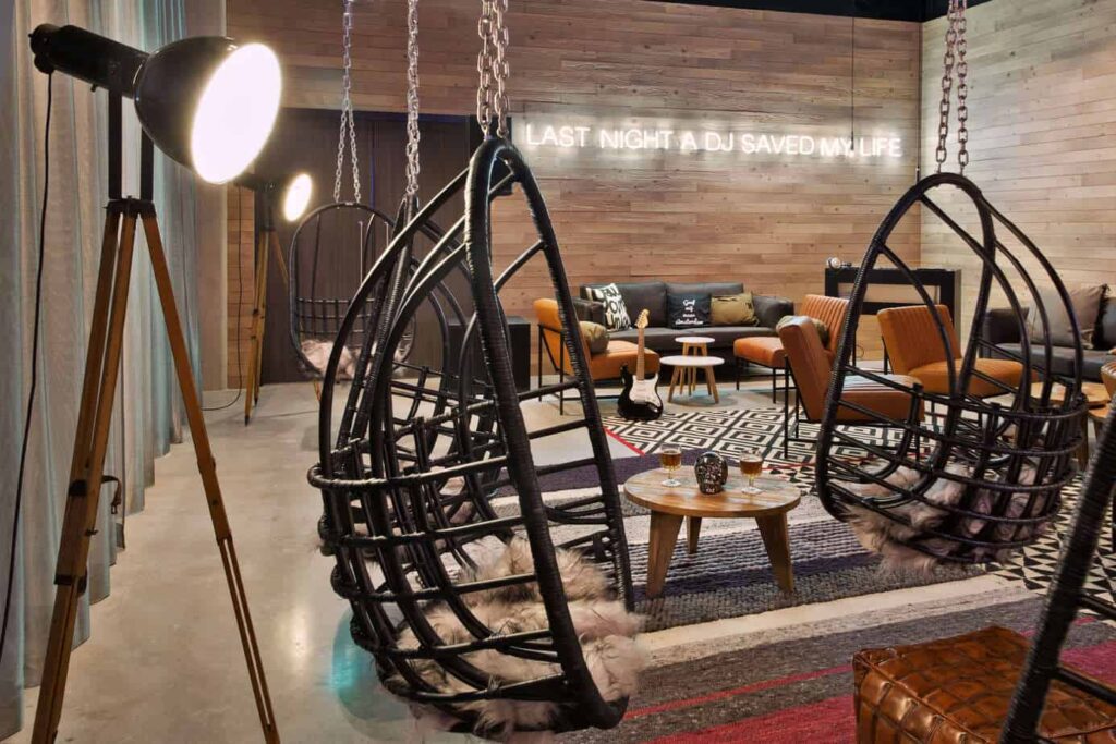 Elegant lounge area in Amsterdam