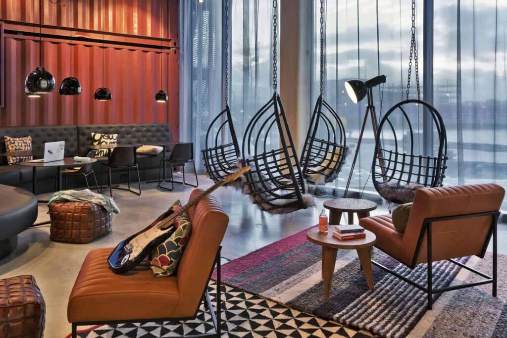 Elegant lounge area in Amsterdam