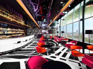 Hip and trendy bar for relaxed business encounters