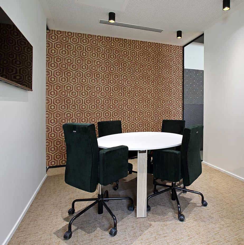 Sleek and bright meeting room