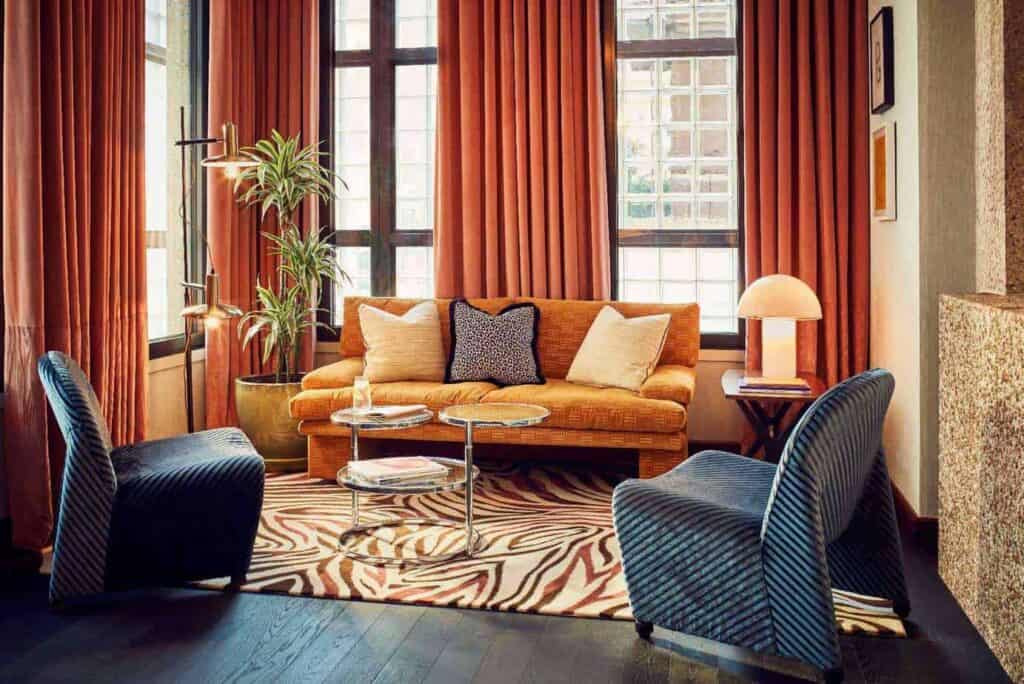Gracious meeting space with lounge area and vintage interior in Holborn, central London