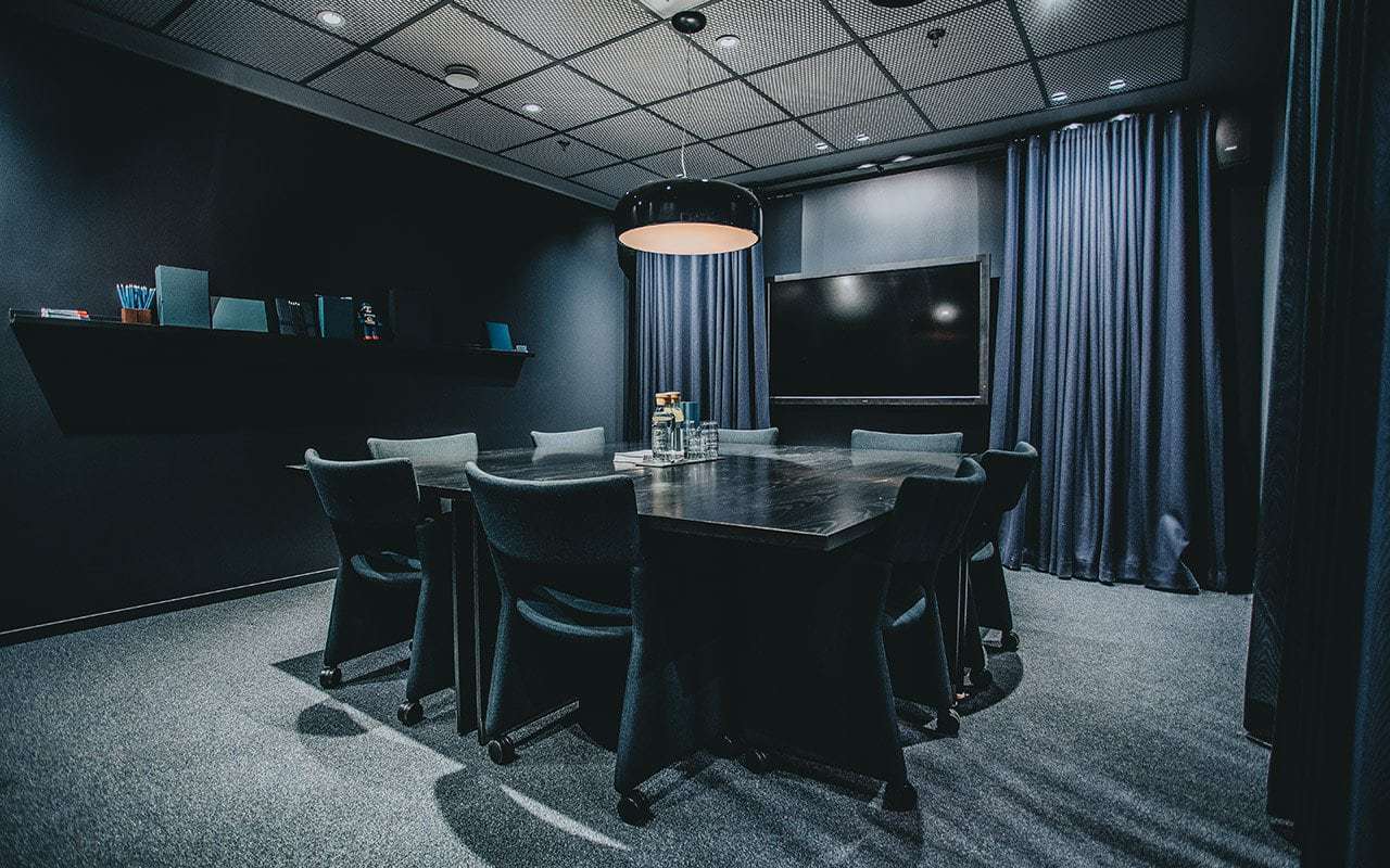Chic meeting room in old banking HQ