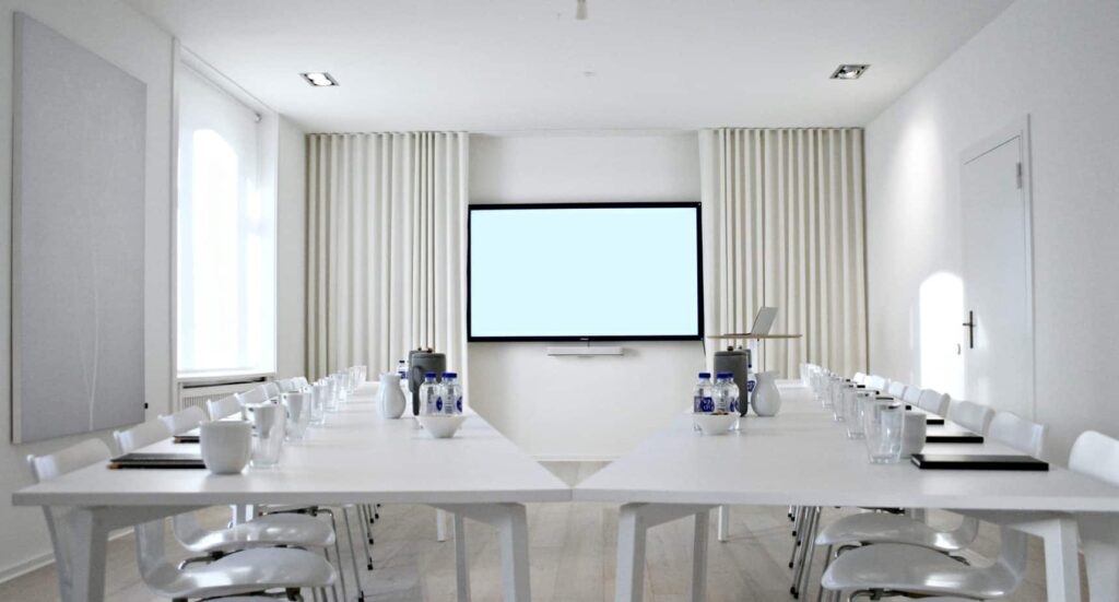Contemporary meeting space with a simple design
