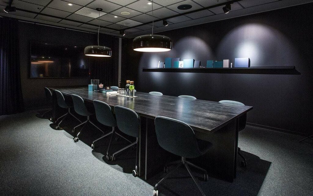 Sleek meeting room for private gatherings