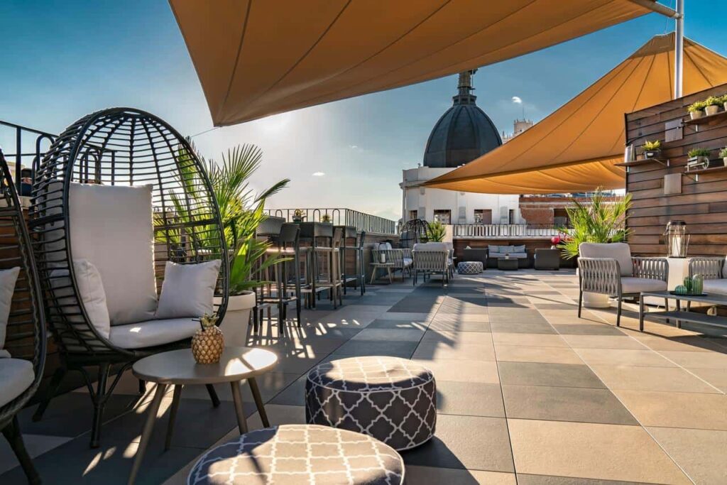 Stunning rooftop terrace in central Madrid