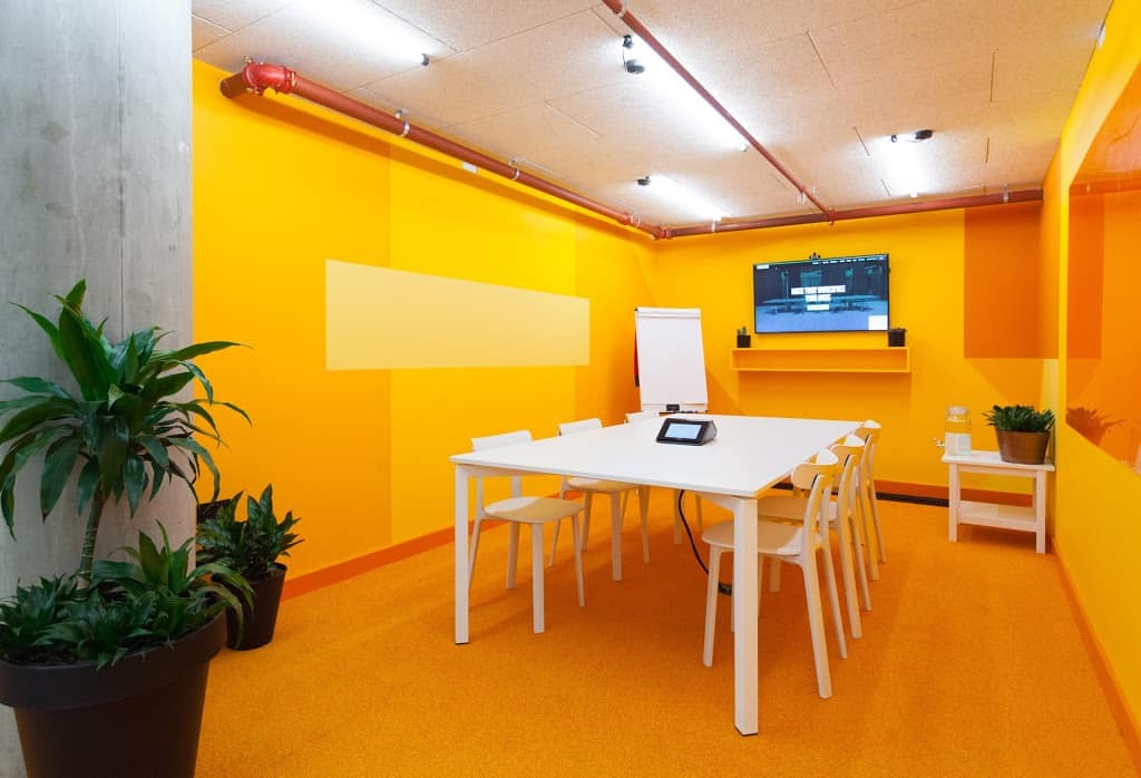 Fun and colourful spaces for meetings