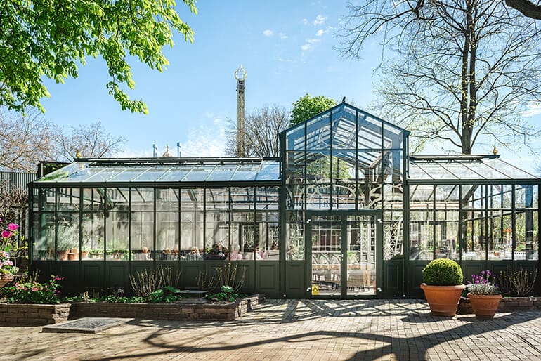 Beautiful greenhouse for sustainable events