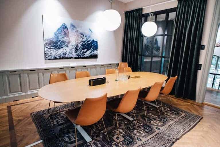 Beautiful meeting room with a classy style