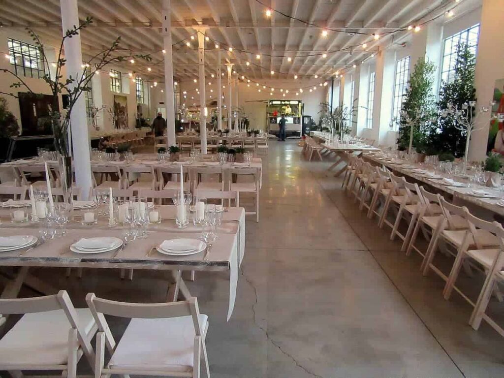 Graceful blank canvas venue with artworks