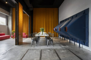 Industrial event space with quirky accents