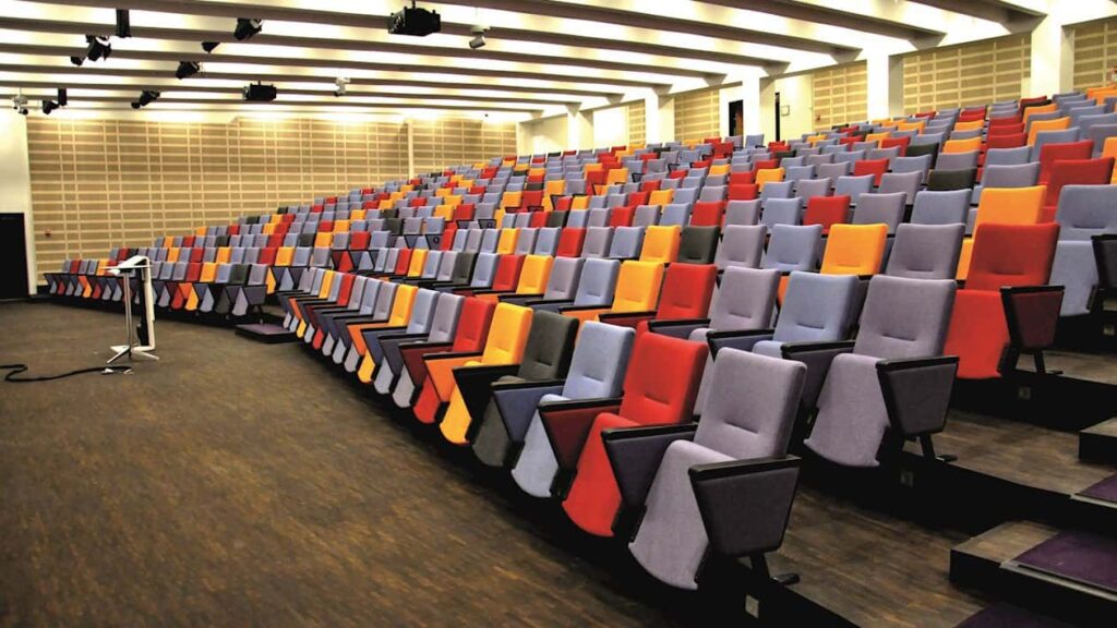 Multicolour auditorium for large corporate meetings