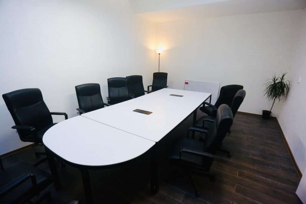 White elegant conference room in Vinohrady