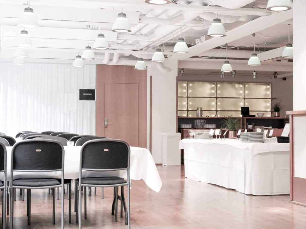 Stylish bright room for elegant meetings