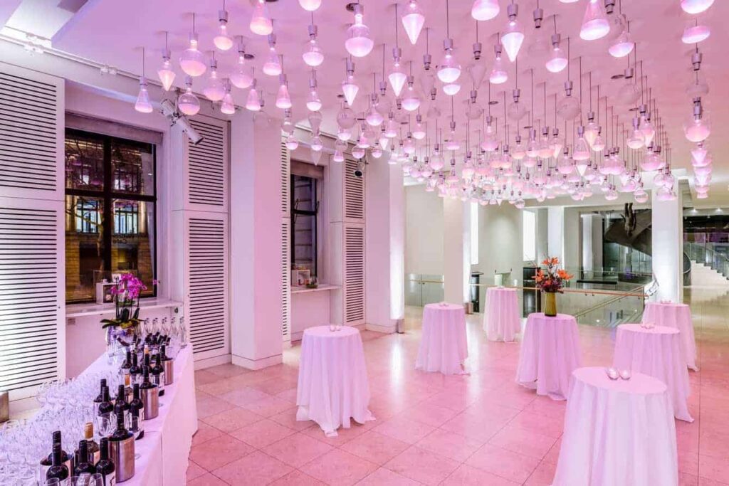 Light and airy event venue with a quirky touch