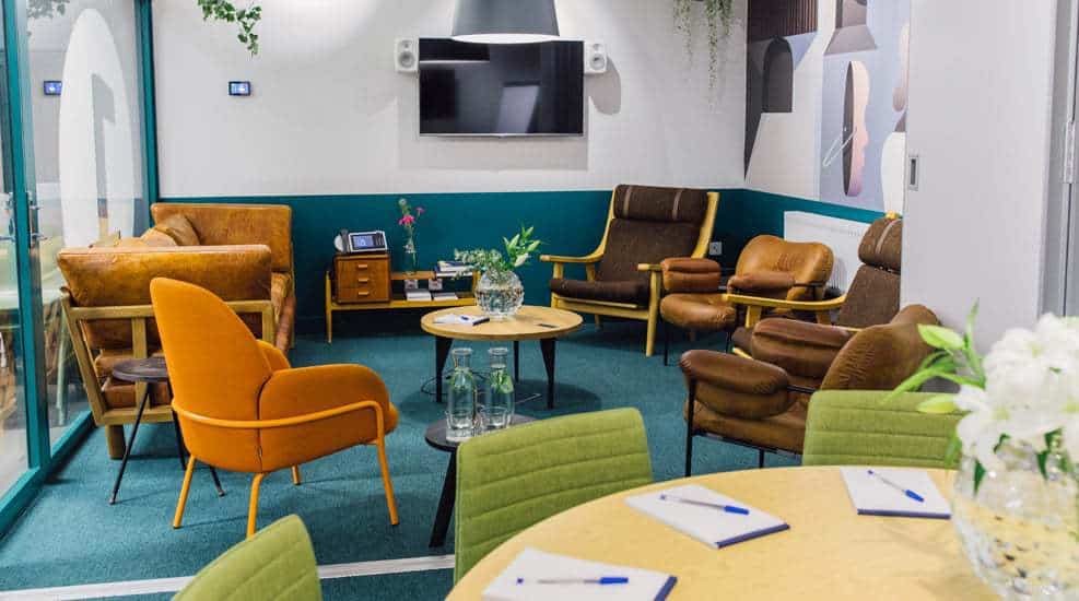 Vintage colourful meeting space 