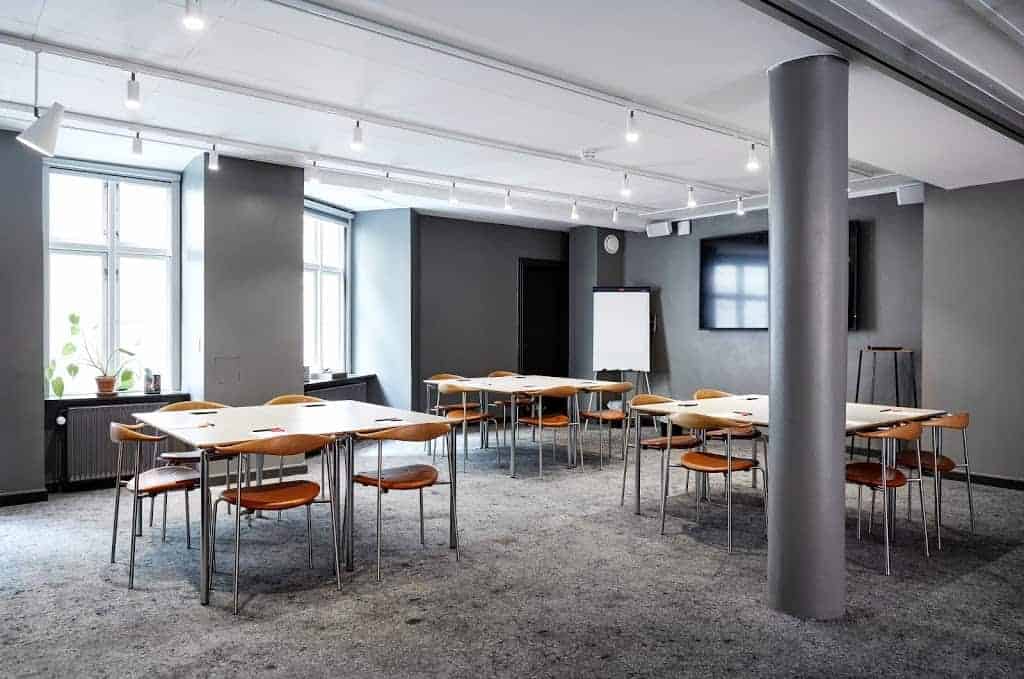 Bright minimalistic space for business meetings