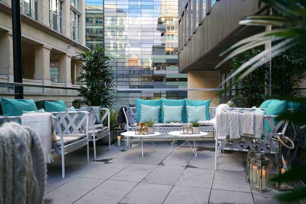 Summer terrace for cocktail events
