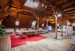 Wooden attic space for events