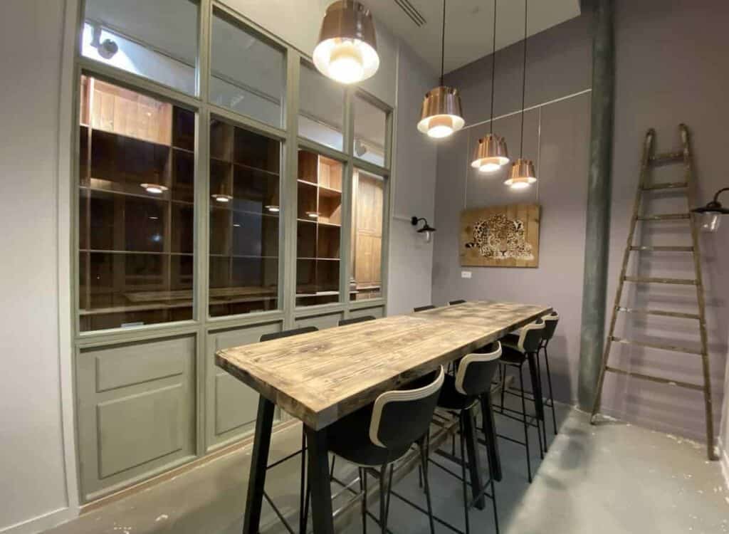 Innovative boardroom with an industrial feel
