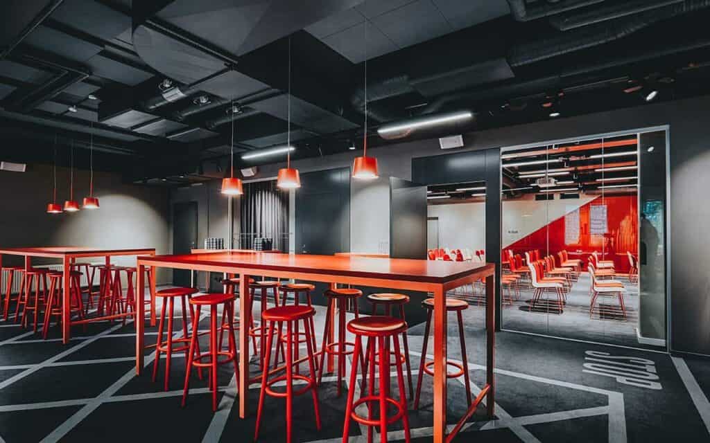 Industrial meeting venue with modern interiors
