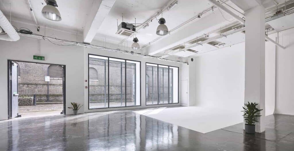 Elegant white studio with tons of natural light