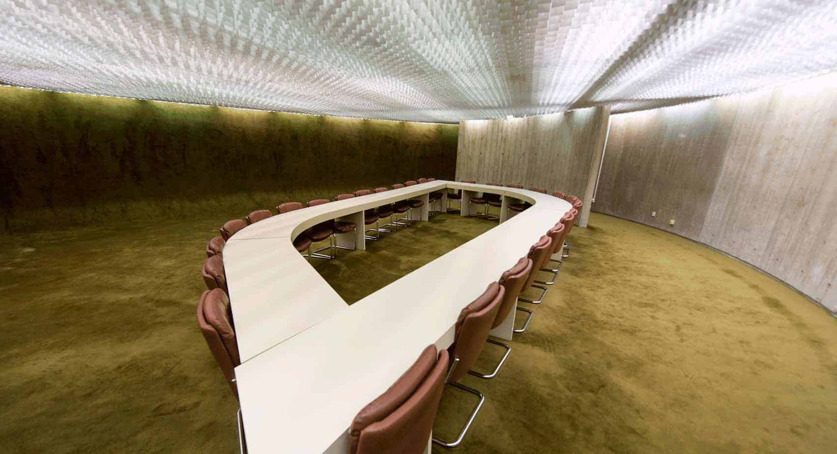 Futuristic Meeting Room. Hire this space for all sorts of business gatherings