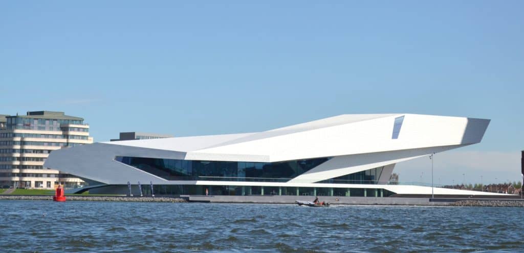 Eye Filmmuseum looked at from the IJ