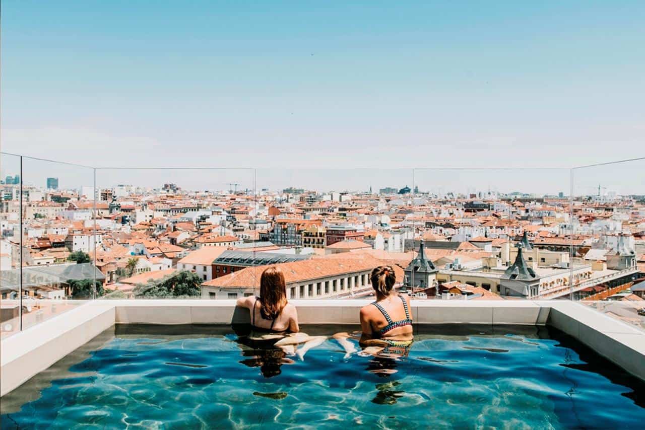 rooftop pool in Madrid
