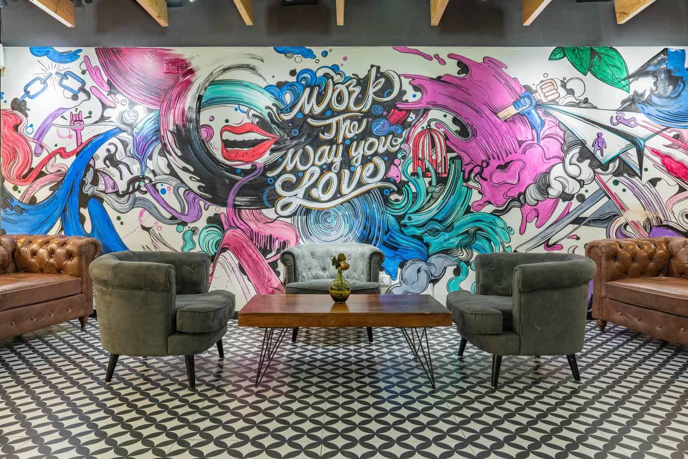 colorful coworking space