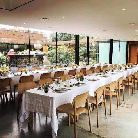 Exquisite event venue with a glass front in London. Venue for private dining and product launches.